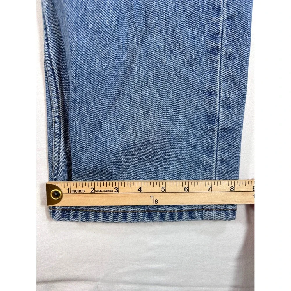 Levis 505 Regular Fit Straight Leg Jeans Mens 38x32 Blue Denim Thrashed Vintage